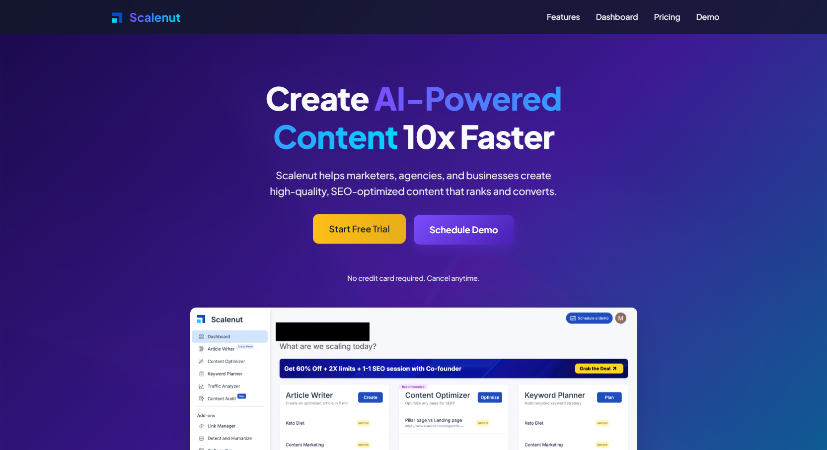 Scalenut Landing Page Variant B